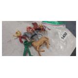 PLASTIC TOYS COWBOYS, HORSES, ETC