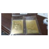 (2) GOLD FOIL PRESIDENTS, HARRISON & CLINTON