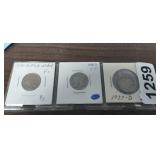 1934, 1935-S, & 1937-D BUFFALO HEAD NICKELS