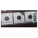 1898, 1900, 1901 INDIAN HEAD PENNIES