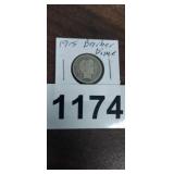1915 BARBER SILVER DIME