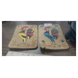 (2) ROOSTER CORKBOARDS