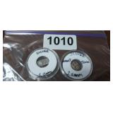 (2) .999 FINE SILVER 1 GRAM BARS