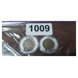 1936, & 1937 BUFFALO HEAD NICKELS