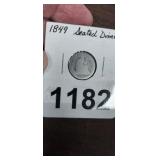 1849 SEATED SILVER DIME