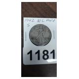 1942-S WALKING LIBERTY SILVER HALF DOLLAR
