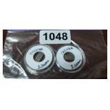 (2) 1 GRAM, .999 FINE SILVER BARS
