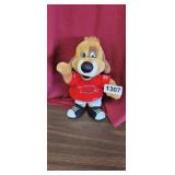 HOUND DOG PLUSH WEARING RAZORBACK SHIRT