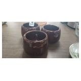 (3) VINTAGE WEST BEND STONEWARE CROCK BOWLS