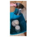 TOTE OF DISHES *SOME CORELLE