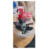 BASKET OF KITCHEN UTENCILS