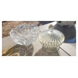 GLASS BOWL AND CANDY DISH
