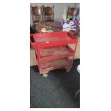 RED ROLLING WORK CART