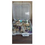 PLASTIC CASE WITH JEWELRY