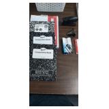 STATIONARY LOT, COMPOSITION BOOKS, STAPLER, STAPLS