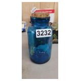 BLUE JAR WITH LID