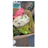 BOX FULL OF GOODIES, WALLET, BOOTS?, ETC.