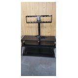 3 SHELF ENTERTAINMENT CENTER WITH TV MOUNTING RACK
