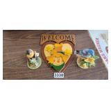 WELCOME SIGN, GORHAM BIRD DECOR, ANDREA BY SADEK