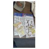 LOT OF ADHESIVE LETTERS AND STICKERS