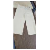 WHITE DENIM PANTS SIZE 18, GENTLY USED