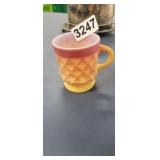 FIRE KING BROWN/YELLOW MUG