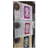 (3) COMMERATIVE SILVER & GOLD PLATED COINS W/COA