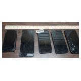 (5) USED PHONES (NO CHARGERS)