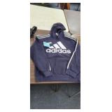 ADIDAS PULLOVER HOODIE, SIZE MEDIUM