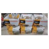 (3) 60W BULBS, NEW