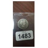 1914 BARBER SILVER QUARTER