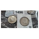 (2) 40% SILVER KENNEDY HALF DOLLARS
