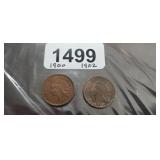 1900 & 1902 INDIAN HEAD PENNIES
