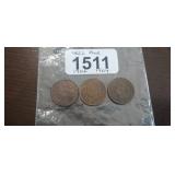 1882(POOR CONDITION), 1902. 1904, INDIAN HEAD PENN