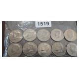 (10) CLAD KENNEDY HALF DOLLARS