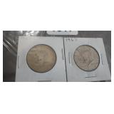 (2) 1967 KENNEDY HALF DOLLARS 40% SILVER