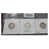 (3) ROOSEVELT SILVER DIMES