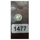 1935-D MERCURY SILVER DIME