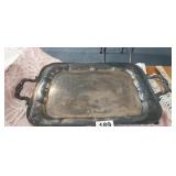 LARGE SILVER PLATED TRAY (TARNISHED)
