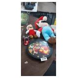 MARIO BROS. LOT, CLOCK, RACER, (2) PLUSH
