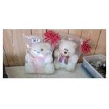 2 WRAPPED TEDDY BEARS