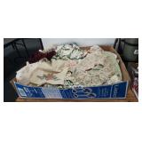 FLAT FULL OF VINTAGE COLLARS, DOILEYS, ETC