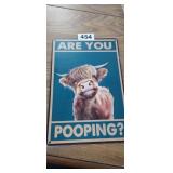 COW BATHROOM SIGN