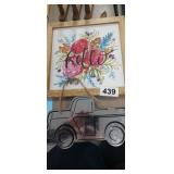 HELLO WALL ART AND METAL TRUCK DECOR