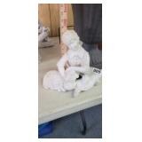 BOY WITH SHEEP GARDEN STATUE *SEMI WEIGHTED