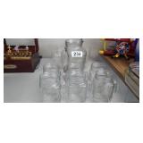 9" PITCHER & 6 GLASS MUGS