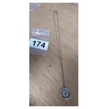 STERLING SILVER 18" NECKLACE WITH LOVE AVON DROP