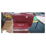 VINTAGE SUITCASE AND COSMETIC CASE