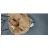 BUCKET WITH BURLAP BAG OF WASHERS