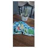 CACTUS AND PACKETS OF SEEDS